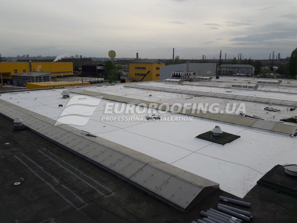 Flat roof installation Miroplast Factory