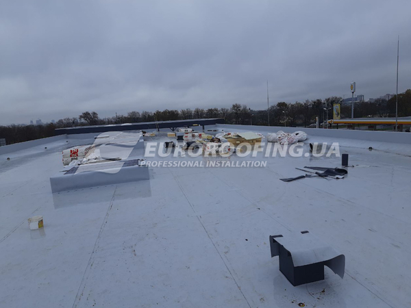 Комплекс работ по устройству кровли Автосалон SEAT