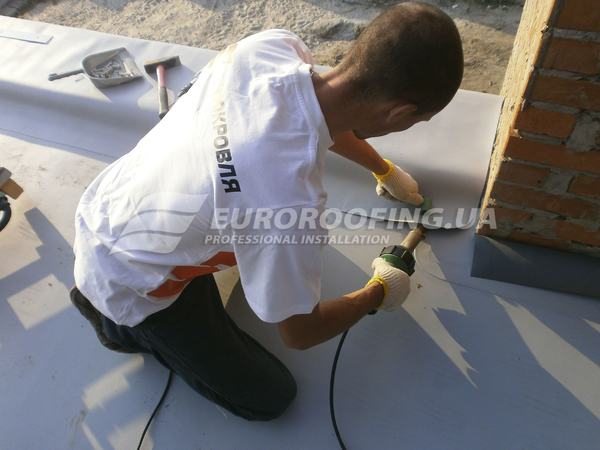 Flat roof installation 11_0000 Private house, Kyiv
