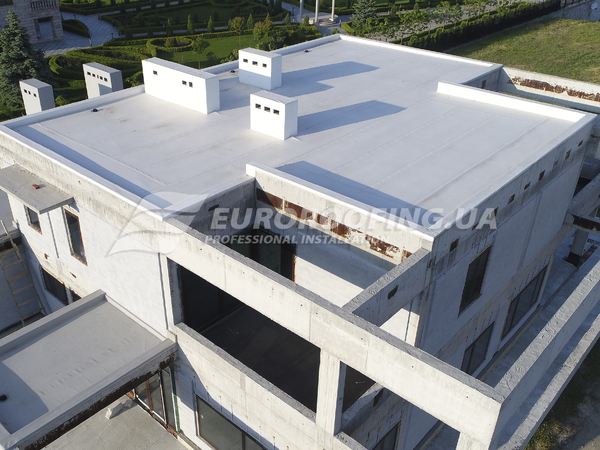 Flat roof installation Private house, Dniprove