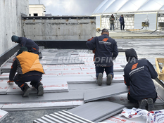 Inverted roof installation NIKOLSKY SHOPPING CENTER