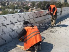Flat roof installation Confectionery factory "Konti"