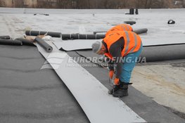 Влаштування мембранної покрівлі Електрон