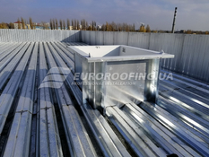 Complex of roofing works Metcom Corporation office building