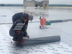 Flat roof installation Confectionery factory "Konti"