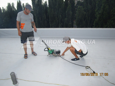Complex of roofing works Metcom Corporation office building