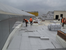 Inverted roof installation NIKOLSKY SHOPPING CENTER