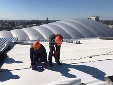 Inverted roof installation NIKOLSKY SHOPPING CENTER